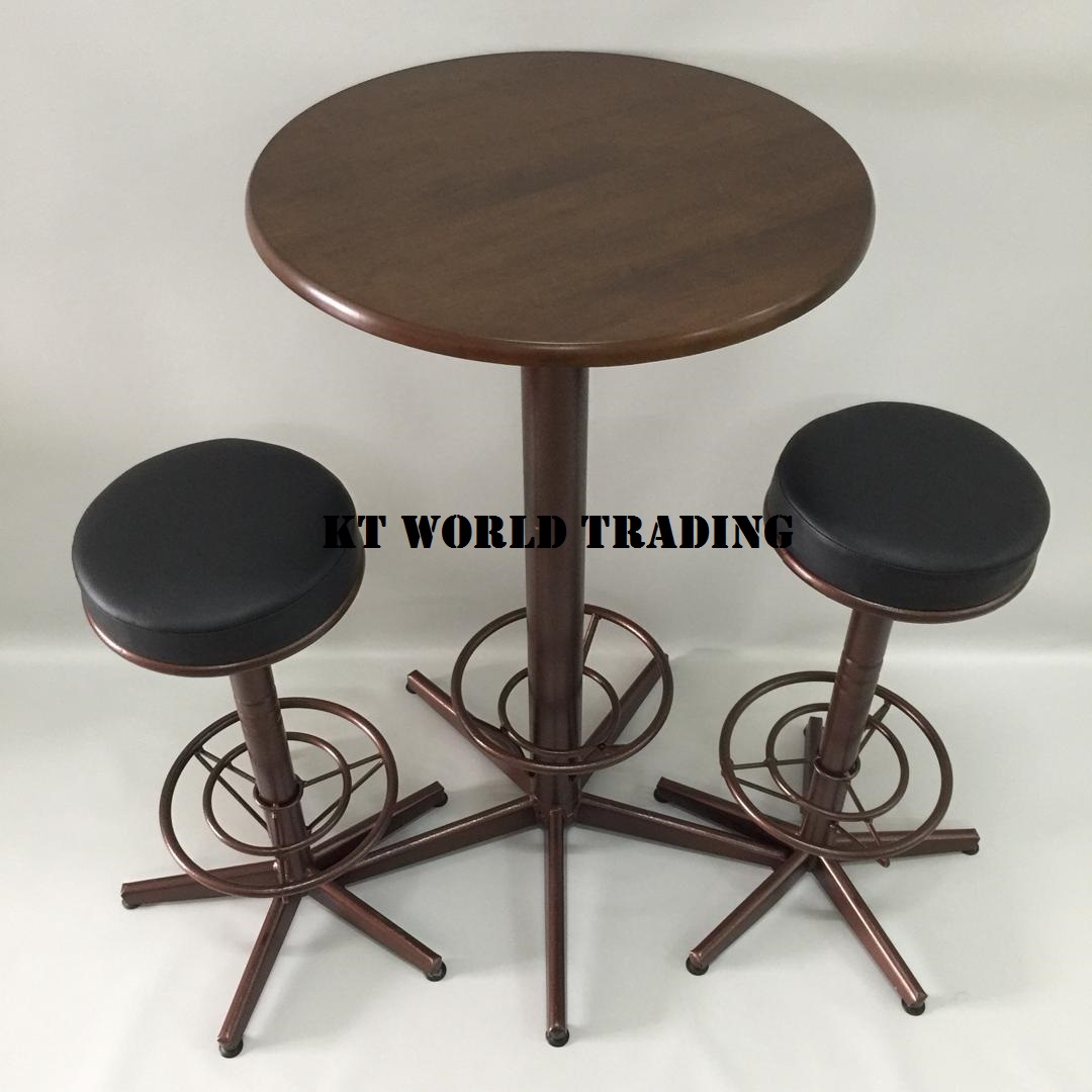 Bar Stool KT-VBC76 & Bar Table (Solid Rubber-Wood) KT-VBT(R)