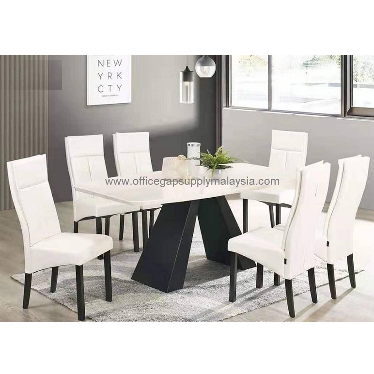 Dining Set Marble Top (1800×900) Model : IVA504W/8026 (1+6)